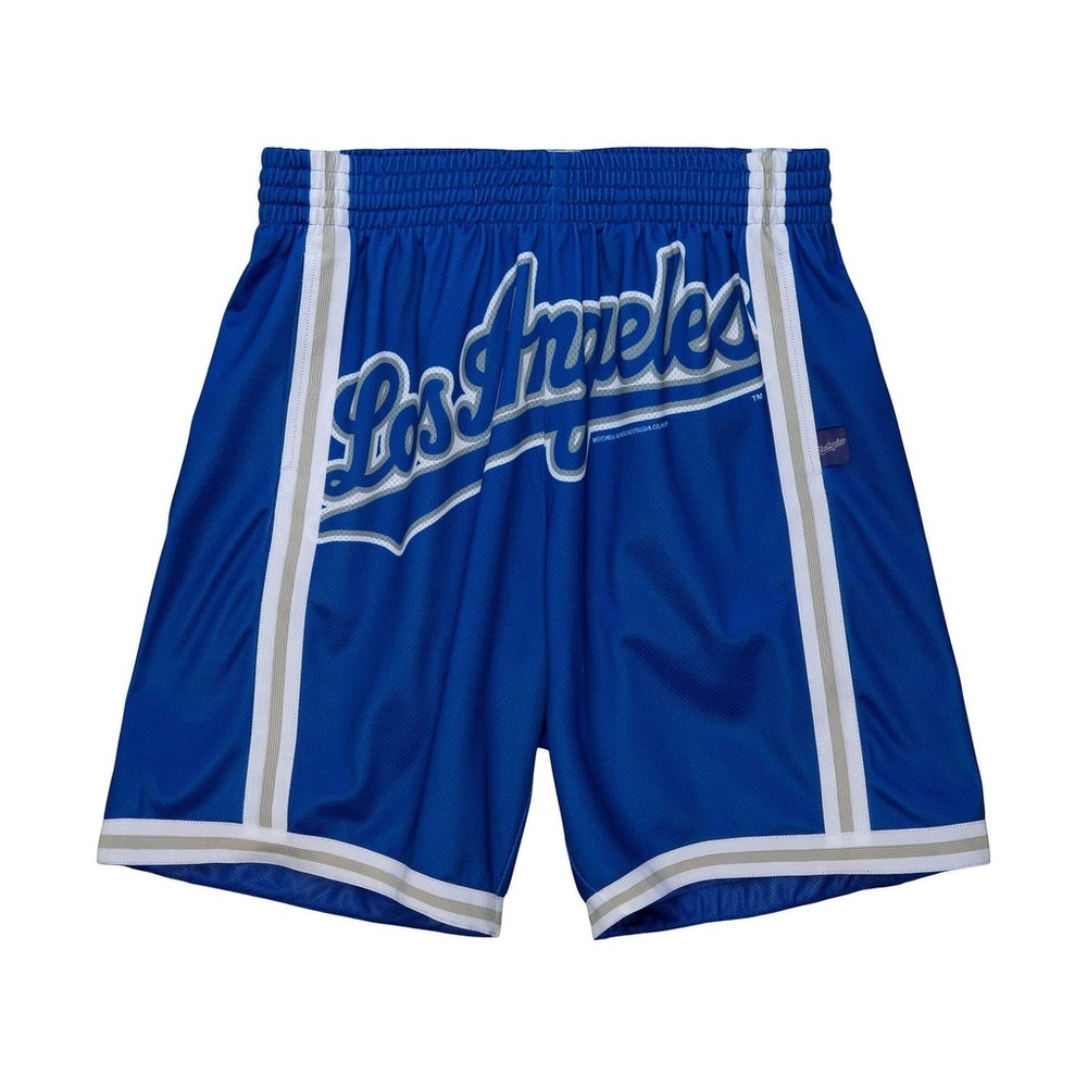 MEN'S MITCHELL & NESS ROYAL BLUE MLB LOS ANGELES DODGERS BIG FACE SHORTS SIZE S